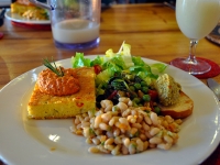 Polenta, White Beans & Almond Pate - Yoga Retreat - Mexico