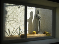 Buddha Sculpture in Garden - Yoga Retreat - Mexico