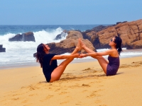 Boat Pose on the Beach - Yoga Retreat - Mexico