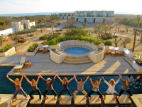 Posing by the Pool - Yoga Retreat - Mexico