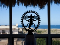 Nataraja Sculpture with Ocean - Yoga Retreat - Mexico