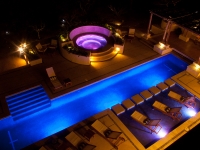 Swimming Pool Hot Tub at Night - Yoga Retreat - Mexico