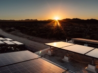 Solar Panels at Sunrise - Yoga Retreat - Mexico