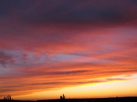 The Clouds Light up for the Evening Sunset - Yoga Retreat - Mexico